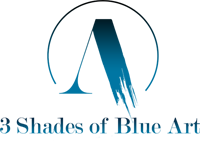3 Shades of Blue Art Logo